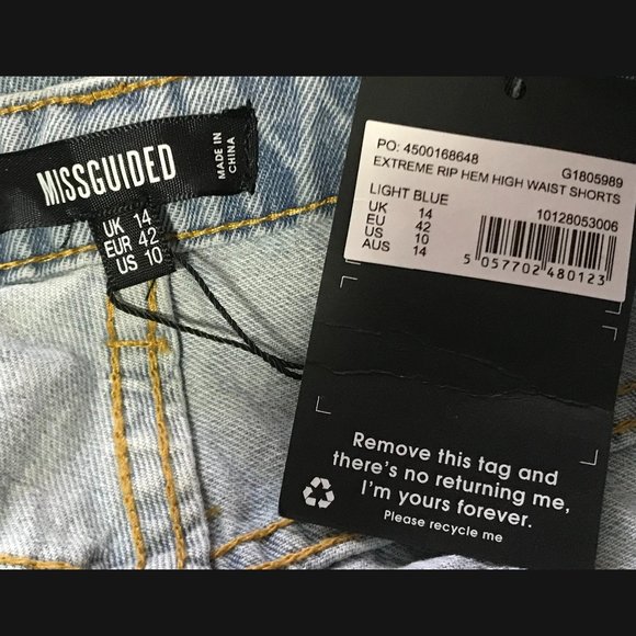 High Waist Jean Shorts - NWT - Picture 3 of 3